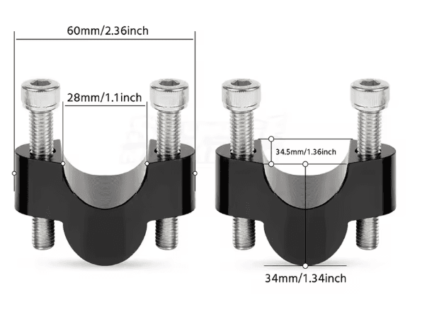 Αποστάτες τιμονιού 20 mm για CFMOTO 450MT εκτός μοτοσυκλέτας