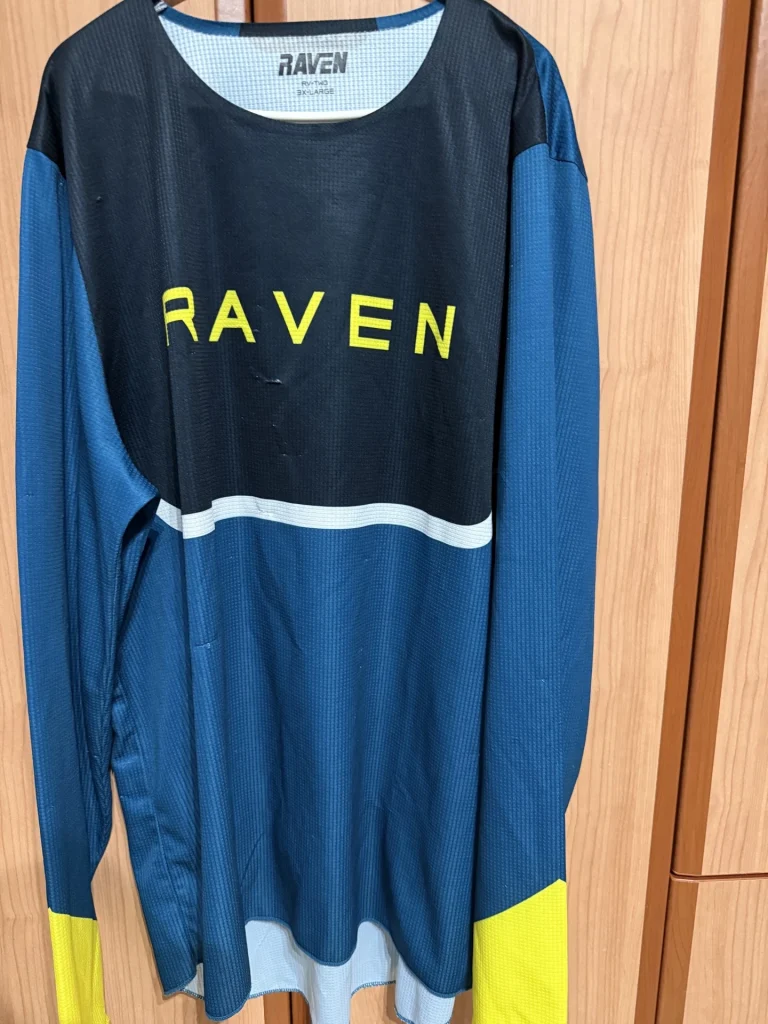 Raven RV Two MX jersey front view showing lightweight fabric and riding fit
